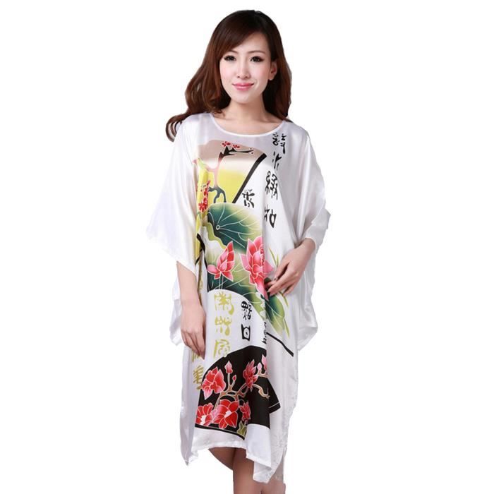 Femmes Pyjama Chemise de Nuit Robe de Nuit/de Chambre Style Chinois