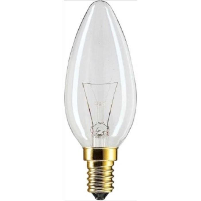 Ampoule Philips B35 E14 15W transparente blanc … Achat / Vente