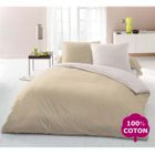 PARURE DE COUETTE CASATXU Parure de couette 200x200cm sable & ivoire