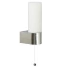  Applique salle de bain verre opal et chrome