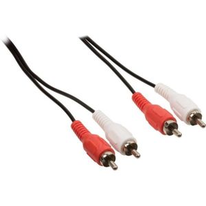 VALUELINE VLAP24200B15 Câble audio stéréo 2x RCA Mâles - 2x RCA Mâles 1.50 m Noir