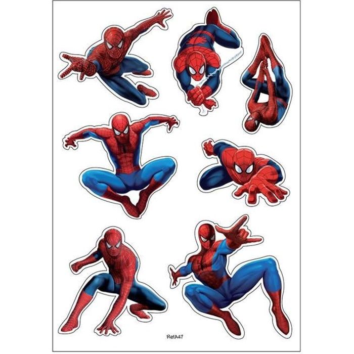 Planche Format A4 De Stickers Spider Man Achat Vente Stickers Cdiscount 8638