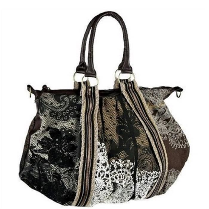 Sac Fourre tout Desigual Femme Marron - SAc Fourre tout DESIGUAl pour ...