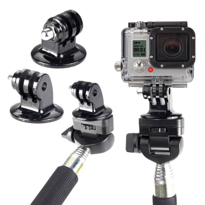 Perche Gopro Téléscopique Monopode Stick Selfie Extensible+Adaptateur