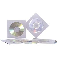 RANGEMENT CD/DVD/BLU RAY Cdiscount 50 Pochettes blanches en papier pour CD