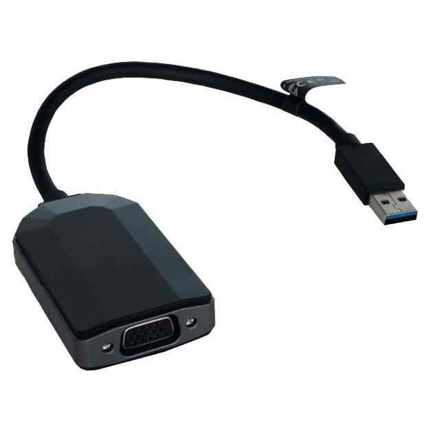 Adaptateur USB Vers VGA Qiilu - USB 3.0 Mâle Vers VGA Femelle - Résolution 1080p 60Hz - Pour PC Et Moniteurs