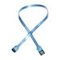 CABLE E-SATA Câble SATA II UV Bleu - 60 cm (SATA2-60-BLUVV2)