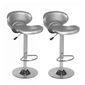 TABOURET Tabouret de bar Cobra argent - Set de 2 pièces