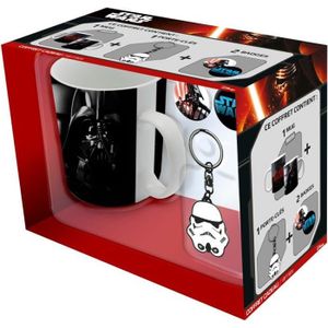 STAR WARS Pack Cadeau Mug Troop-Vador + Porte-clés Trooper + Badges