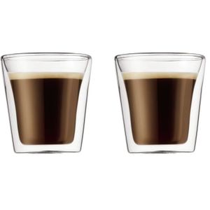 BODUM CANTEEN Set 2 verres double paroi 0.1 l Transparent