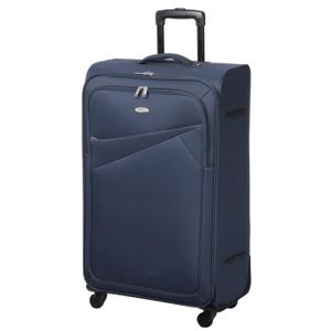 CASINO Valise trolley souple - 70cm - 4 roues - Bleu Marine