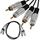 5Ft Lits Jumeaux Premium 2 Phono RCA male à 2 RCA