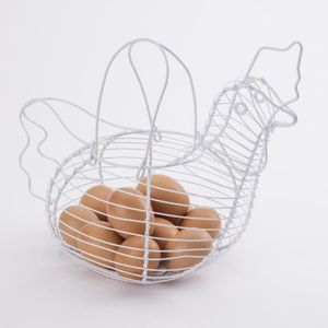 Panier à œufs En Fil Métallique Et Bois - Support Rond Pour 12 œufs, Rangement Ferme Ou Décoration Cuisine - 3