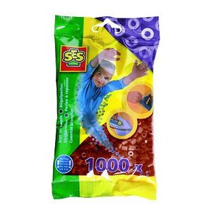 SES CREATIVE Lot de 1000 perles ? repasser - Marron