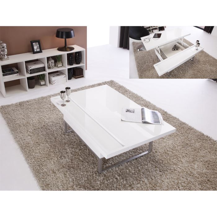 table basse relevable laque