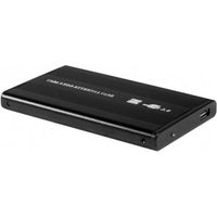 Boitier externe 2.5' aluminium noir SATA-USB Boitier externe 2.5' aluminium noir SATA-USB