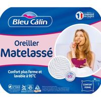 OREILLER - TRAVERSIN  BLEU CALIN Oreiller MATELASSE 60x60cm