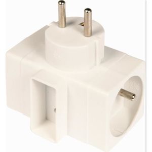VOLTMAN Prise Triplite 2 x 10 - 16 A - 1 x 6 A latéralie + Eclipses