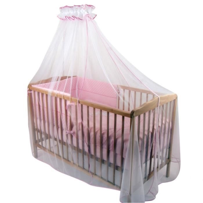Ciel De Lit Bébé En Dentelle Et Tulle - Avec Pompons | Décoration Chambre Princesse Ou Rêveuse