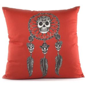 coussin deco tete de mort