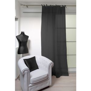 RIDEAU - DOUBLE RIDEAUX - VOILAGE - PANNEAU JAPONAIS Voile Nouettes SOLEIL D'OCRE ALIX 250x140cm noir RIDEAU - DOUBLE RIDEAUX - VOILAGE - PANNEAU JAPONAIS Voile Nouettes SOLEIL D'OCRE ALIX 250x140cm noir