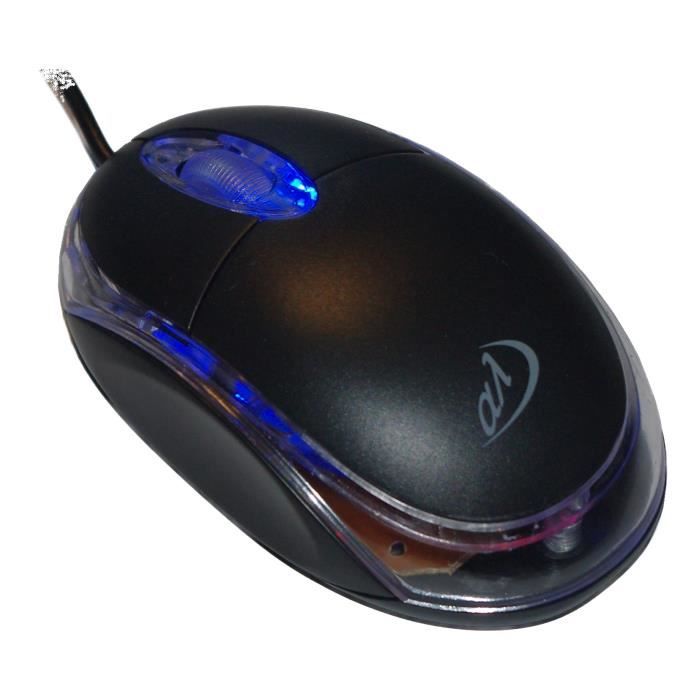 Mini Souris optique USB Noir Prix pas cher Cdiscount