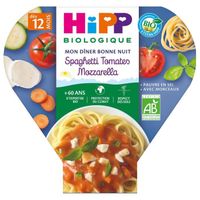 PLATS PREPARES SALES HIPP Assiette Spaghetti Tomates Mozza - 12 mois