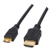 CABLE AUDIO VIDEO Cable HDMi male/mini male plaque or (1, 5 m)
