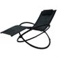 CHAISE LONGUE - TRANSAT - BAIN DE SOLEIL Fauteuil transat en textilene SWING Noir