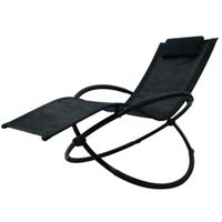 CHAISE LONGUE - TRANSAT - BAIN DE SOLEIL Fauteuil transat en textilene SWING Noir