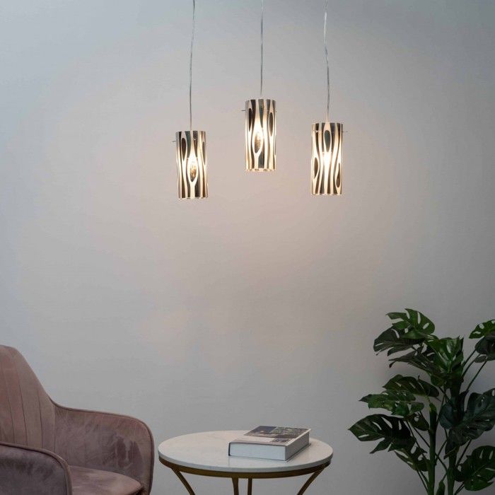 Suspension multiple triple design tube verre (E14) Ophyse Achat