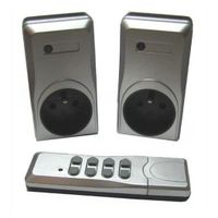 COMMANDE DOMOTIQUE Kit 2 prises télécommandées silver