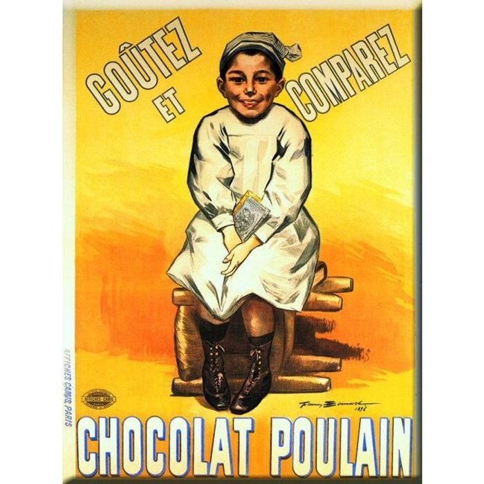Plaque Metal 20x15cm Pub Retro Chocolat Poulain Achat Vente Tableau Toile Métal Cdiscount 