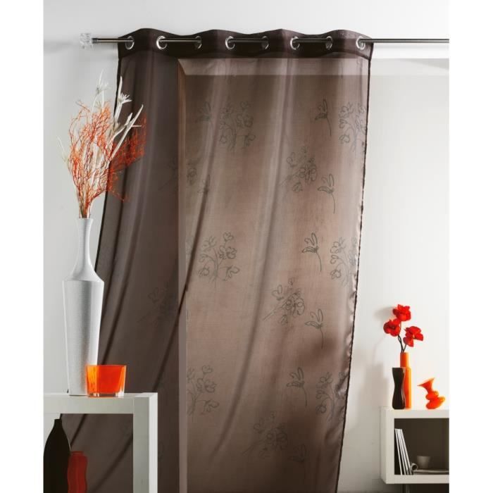 Rideaux double voilage chocolat achat / vente rideaux double ... Désign rideaux Double