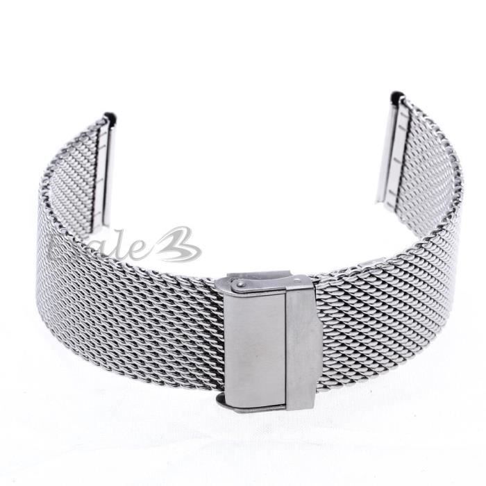 Bracelet élastique En Acier Inoxydable Pour Montre – Ajustable 16-22mm – Unisexe, Confortable & élégant