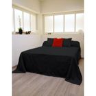 COUVERTURE - EDREDON - PLAID Couvre lit "ALIX" 180 x 220 cm noir