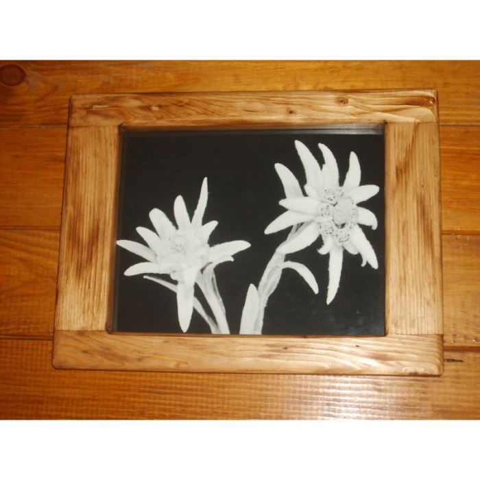 Cadre bois deco scandinave, ambiance chalet achat / vente cadre ... Décor Chalet Literie