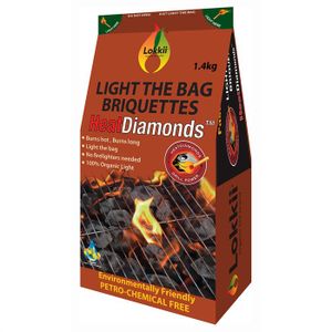 LOKKII Briquettes barbecue "Light the Bag" 100% b