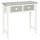Console 2 tiroirs coeurs - Blanc et gris - Meub...