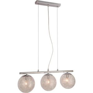 Supension Alambre - 3 verres avec filament métallique largeur 65 cm longueur 120 cm reglable