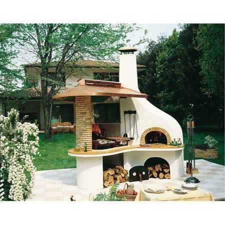 barbecue en pierre avec toiture
