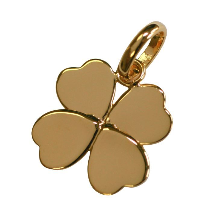 Pendentif Trèfle 4 Feuilles Bonheur Plaqué Or Achat / Vente pendentif