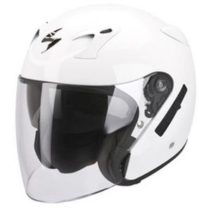 SCORPION Exo-220 Casque Jet Blanc Brillant