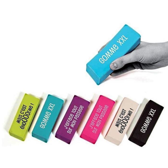 1 GOMME GEANTE XXL 13.5 X 5 CM 6 COULEURS RIGOLO P Achat / Vente