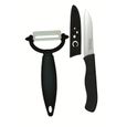 COUTEAU DE CUISINE - FEUILLE - COUPERET - FENDOIR PRADEL Set de 1 couteau céramique + éplucheur