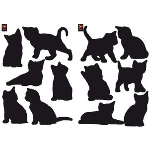 PLAGE Stickers adhésif mural Taille S - Felix 2 planches 29,7 x 21 cm, divers motifs