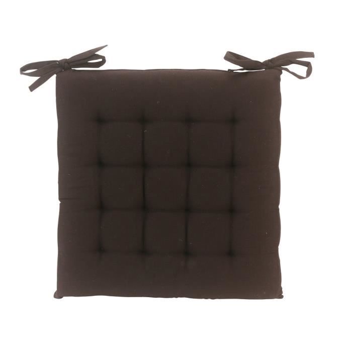 Galette de chaise carrée Tiga gris 40 x 40 cm CASTORAMA