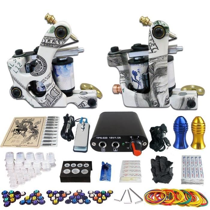 Solong Tattoo Kit de Tatouage complet 2 Machine Tatouer professionnel