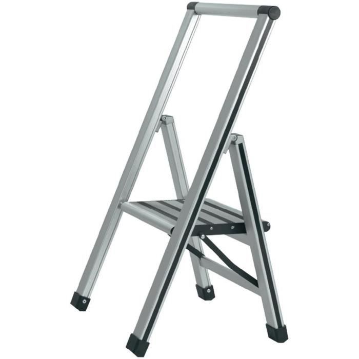 Escabeau Pliable Aluminium 5 Marches - Charge 150kg, Compact Et Léger