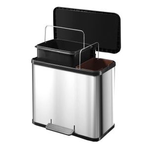 HAILO Poubelle Trento Oko Duo 30L inox